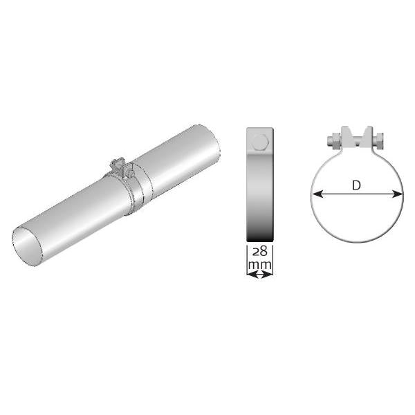 DINEX DIN99620 Exhaust System Clamping Piece