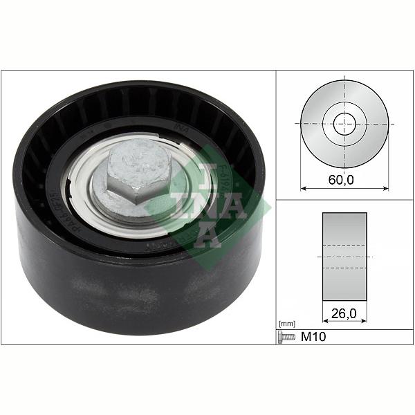 INA 532086810 V-Ribbed Belt Deflection/Guide Pulley