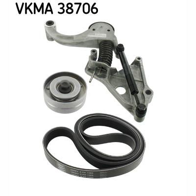 SKF VKMA38706 V-Ribbed Belt Set