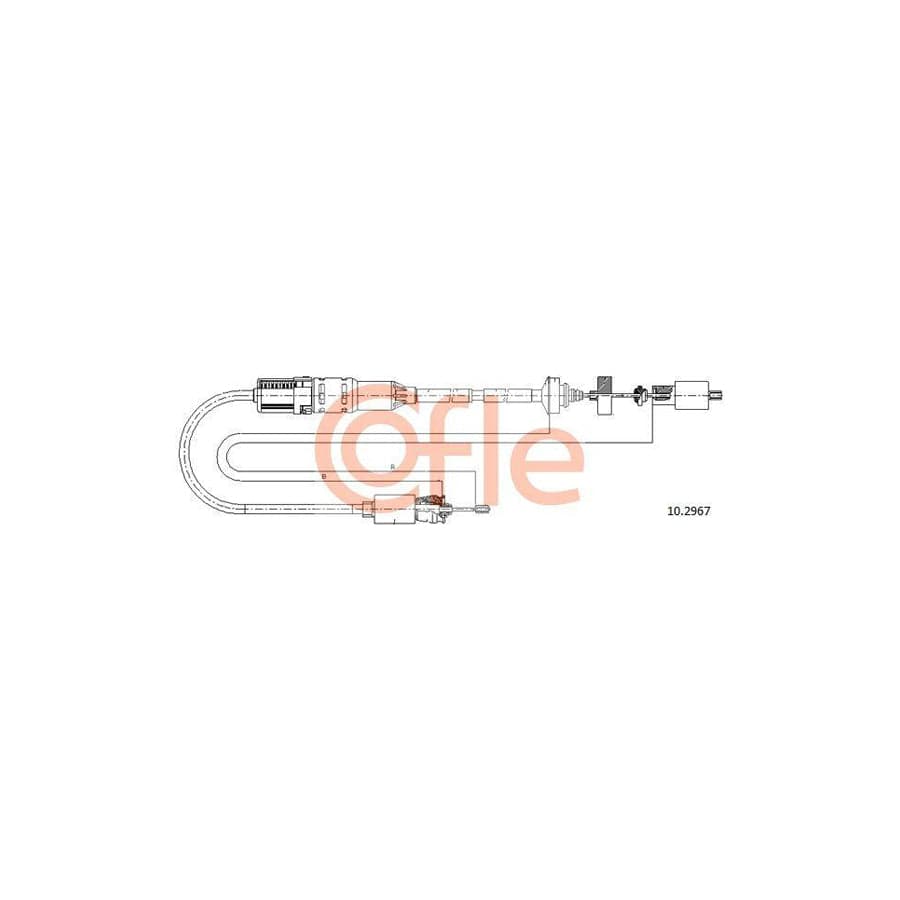 Cofle 10.2967 Clutch Cable for Renault Laguna I Hatchback (B56)