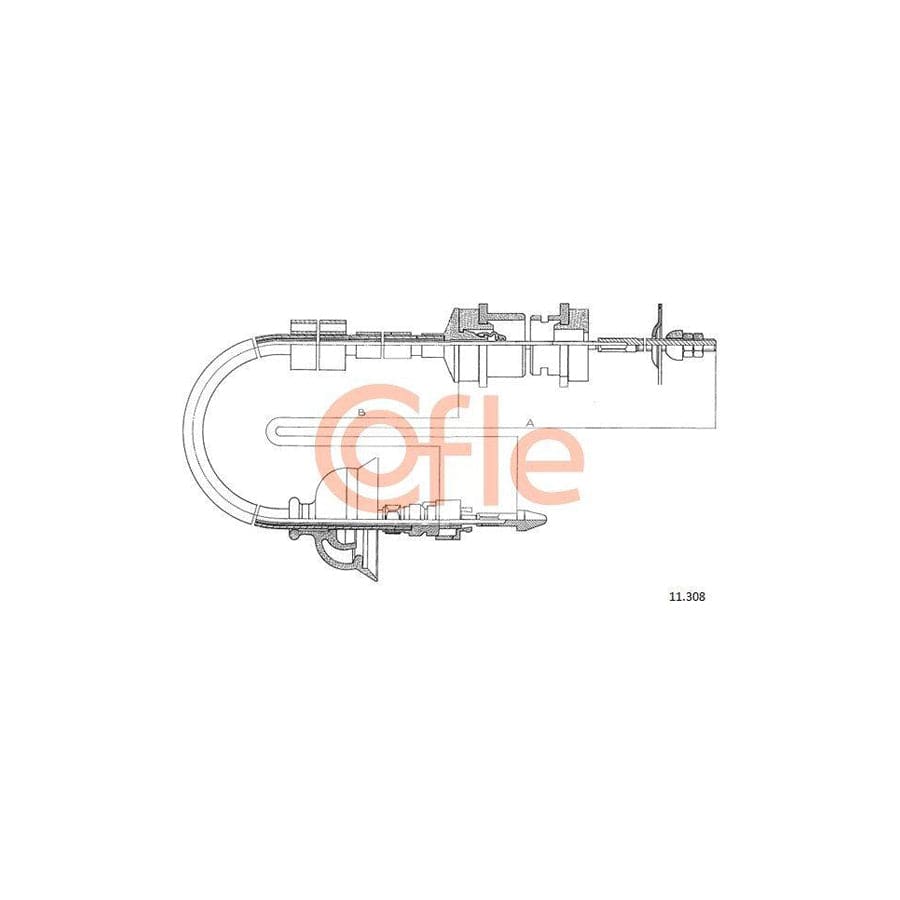 Cofle 92.11.308 Clutch Cable for Peugeot 405