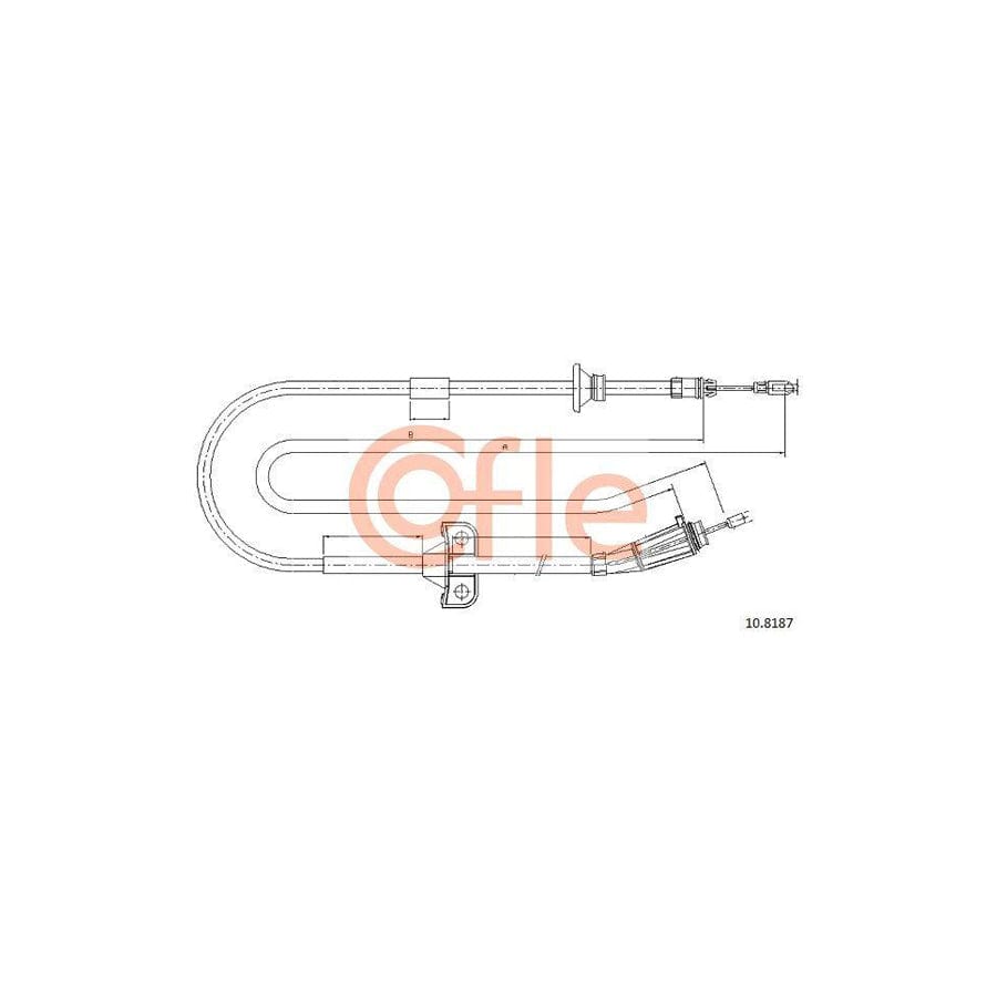 Cofle 10.8187 Hand Brake Cable for Volvo Xc90 I (C, 275)