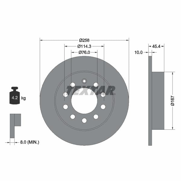 TEXTAR 92166700 Brake Disc