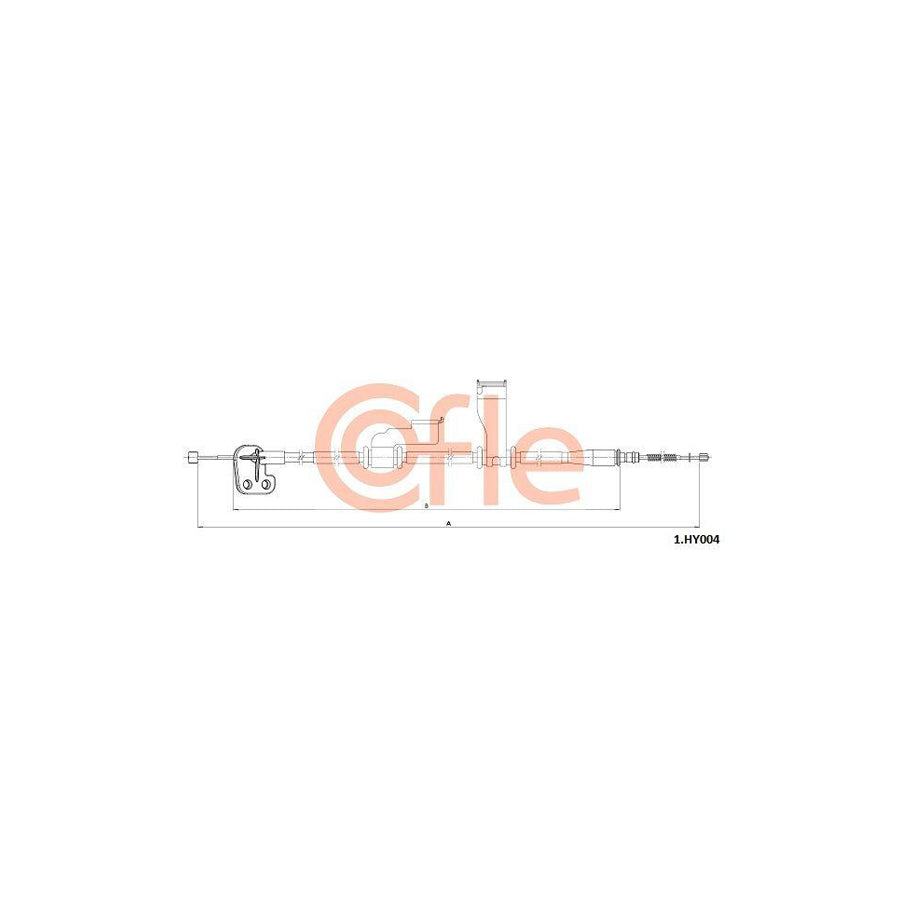 Cofle 1.Hy004 Hand Brake Cable for Hyundai I10 I (Pa)