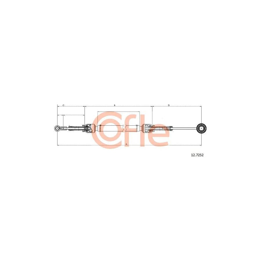 Cofle 92.12.7252 Cable, Manual Transmission for Fiat Punto II Hatchback (188)