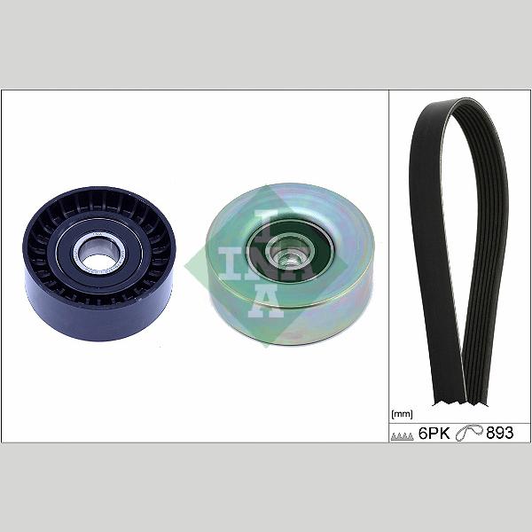 INA 529053210 V-Ribbed Belt Set