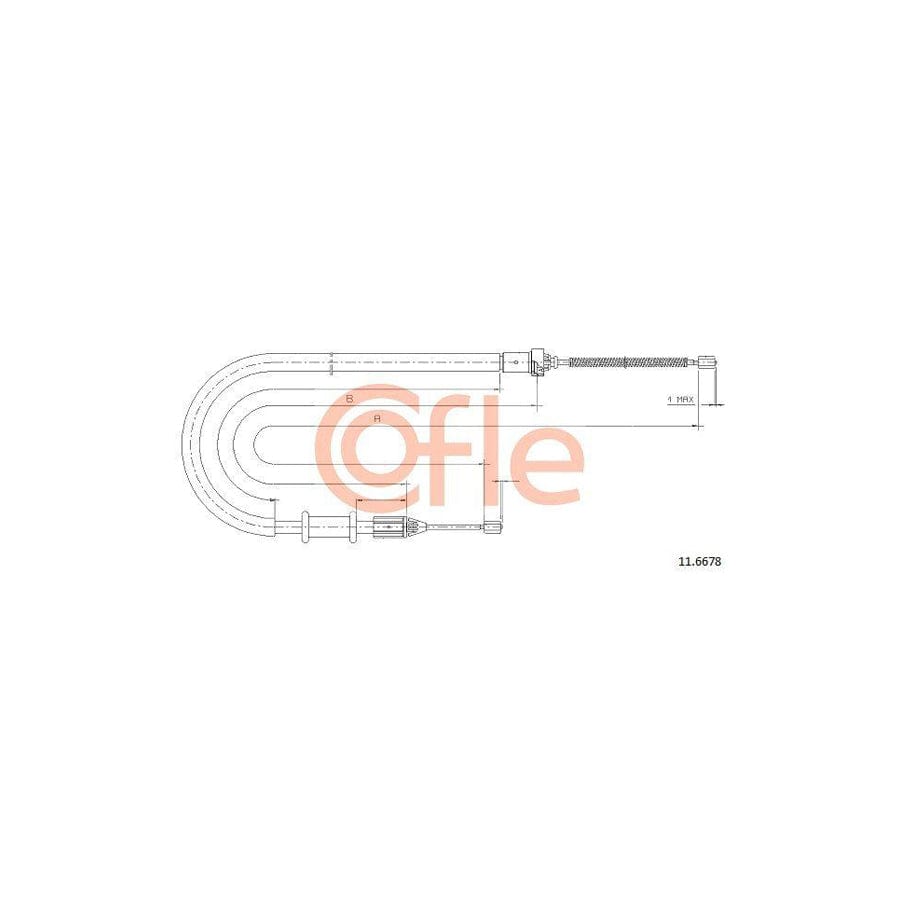 Cofle 11.6678 Hand Brake Cable