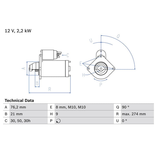 BOSCH 0986012620 Starter