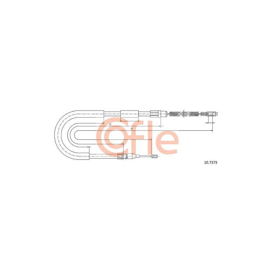 Cofle 92.10.7373 Hand Brake Cable for VW Transporter