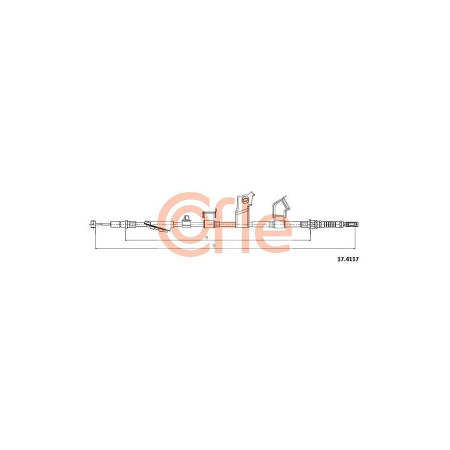 Cofle 17.4117 Hand Brake Cable for Honda CIVIC VIII Hatchback (Fn, Fk)