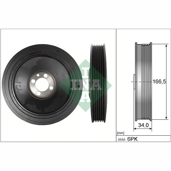 INA 544015010 Crankshaft Belt Pulley