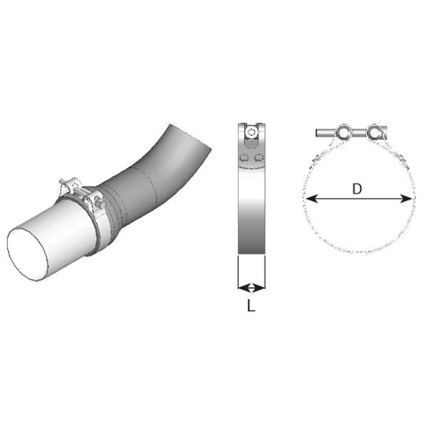 DINEX DIN99227 Exhaust System Clamping Piece