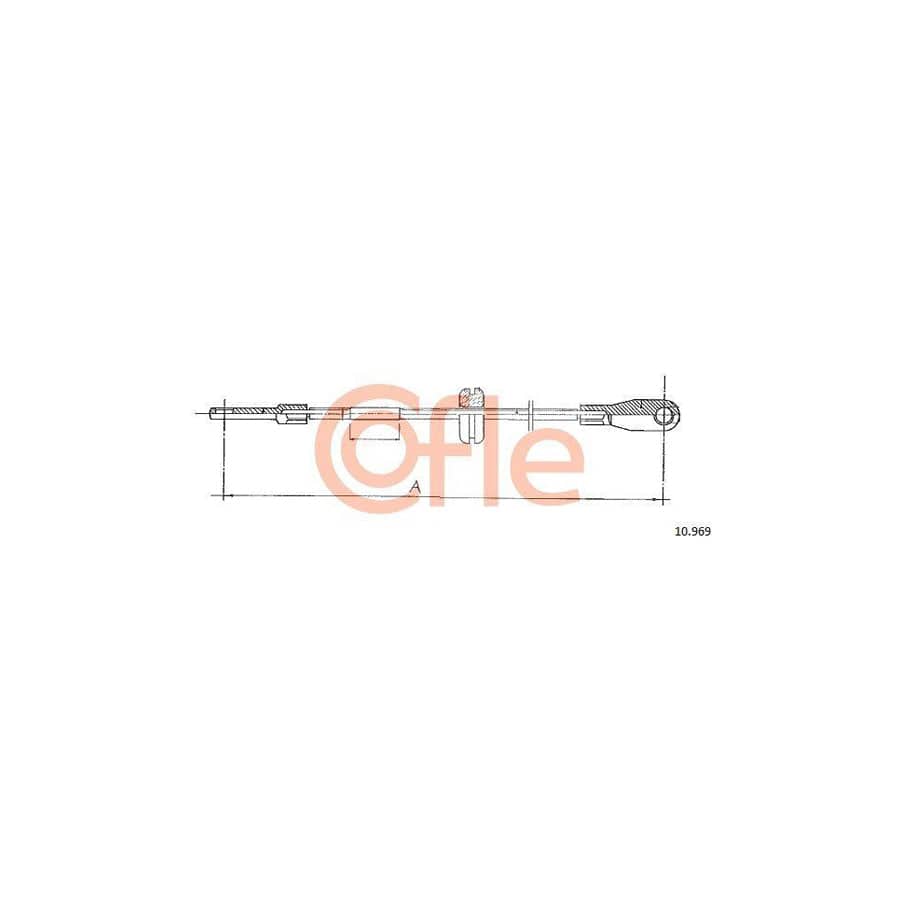 Cofle 92.10.969 Hand Brake Cable Suitable for Mercedes-Benz 190 (W201)