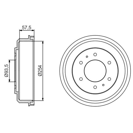BOSCH 0986477220 Brake Drum
