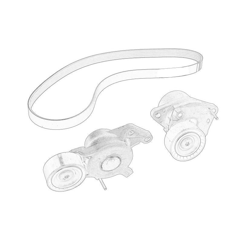 OE PEUGEOT 1687977080 V-Ribbed Belt Set