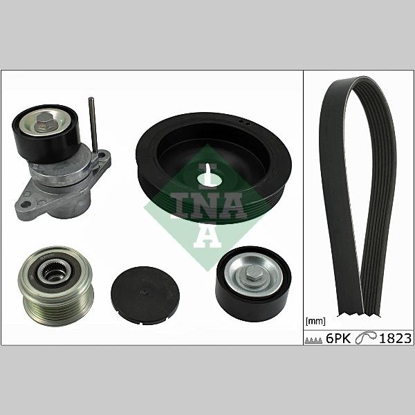 INA 529006910 V-Ribbed Belt Set