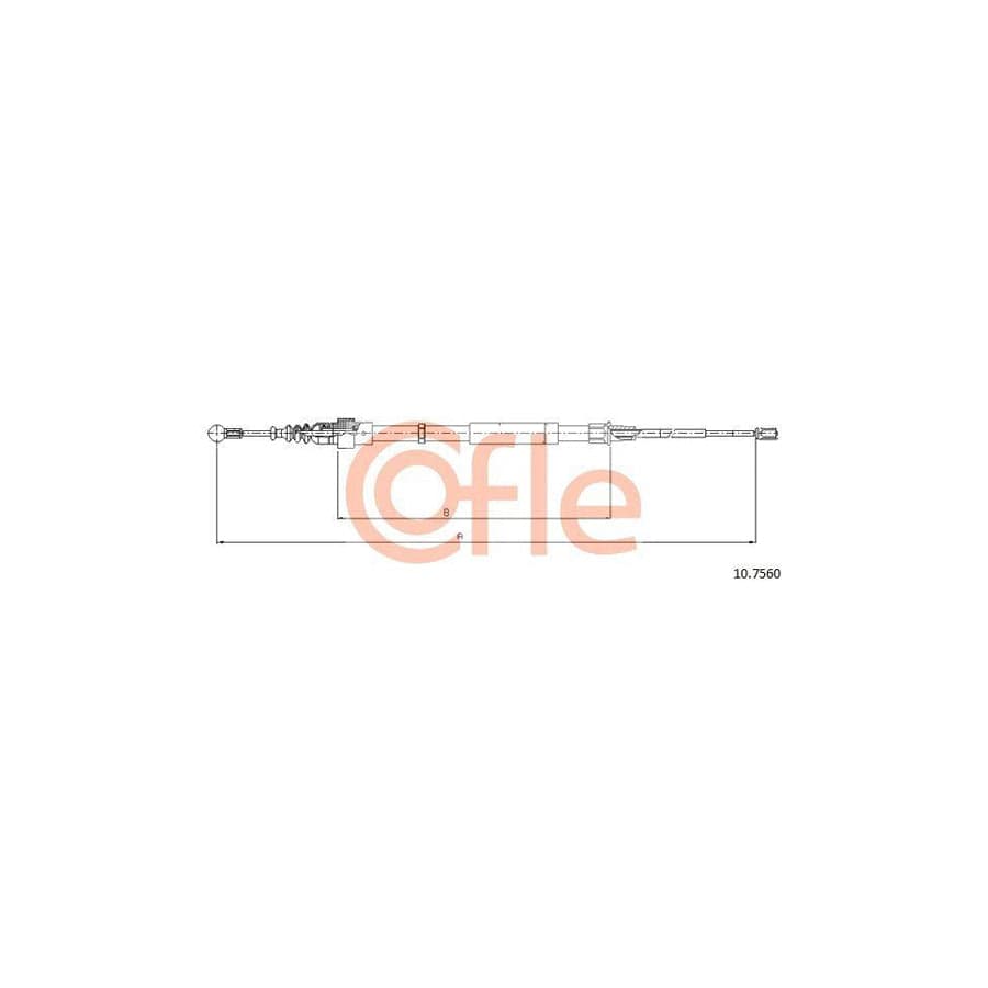 Cofle 10.7560 Hand Brake Cable for Audi Tt