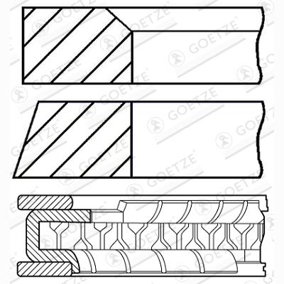 GOETZE 08-785500-00 Piston Ring Kit