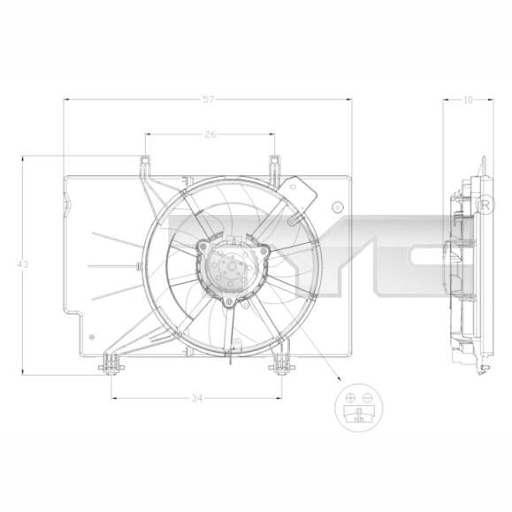 TYC TYC810-0042 Engine Cooling Fan
