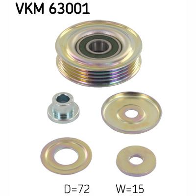 SKF VKM63001 V-Ribbed Belt Deflection/Guide Pulley