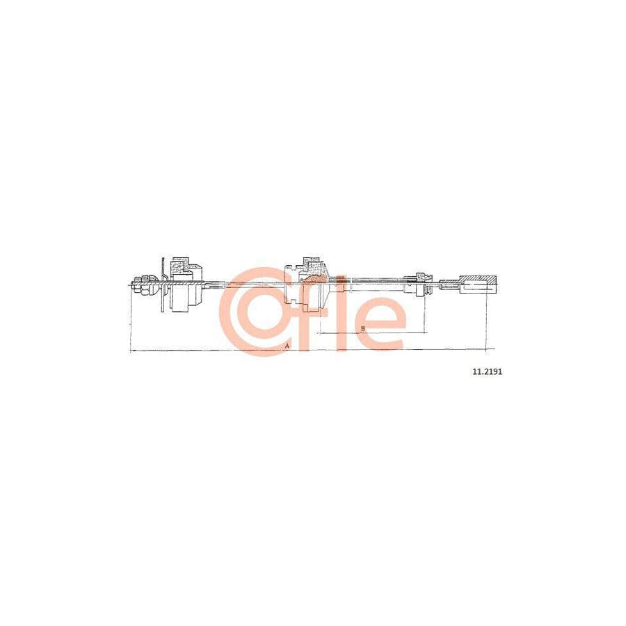 Cofle 11.2191 Clutch Cable for Citroen C15