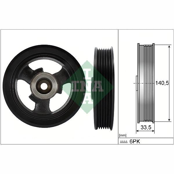 INA 544014910 Crankshaft Belt Pulley