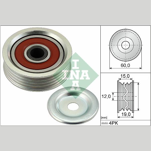 INA 531088710 V-Ribbed Belt Tensioner Pulley