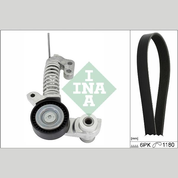 INA 529037410 V-Ribbed Belt Set