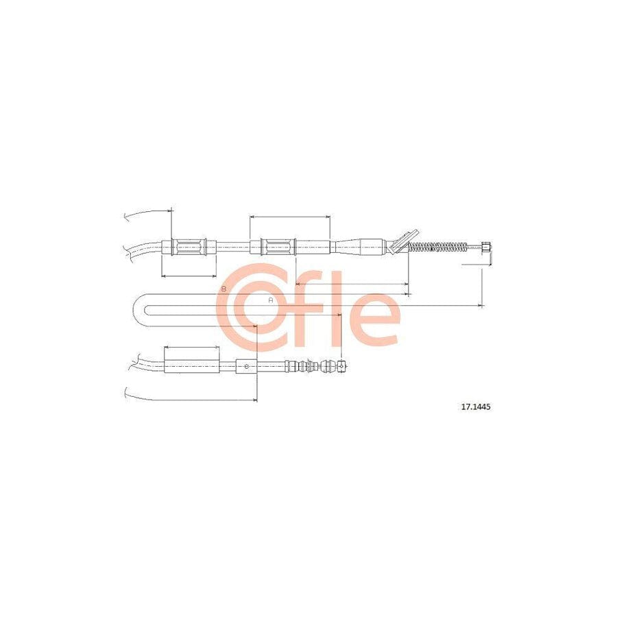 Cofle 17.1445 Hand Brake Cable for Toyota Corolla