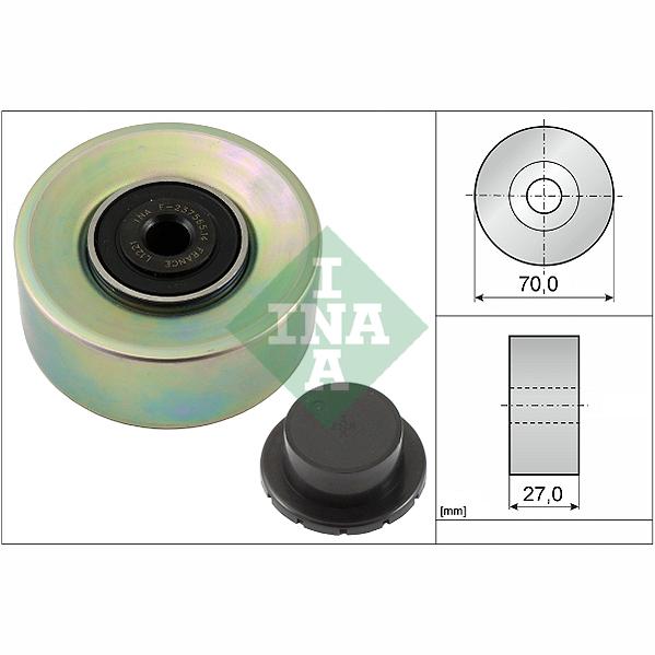 INA 532057910 V-Ribbed Belt Deflection/Guide Pulley