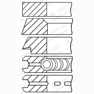 GOETZE 08-265107-10 Piston Ring Kit
