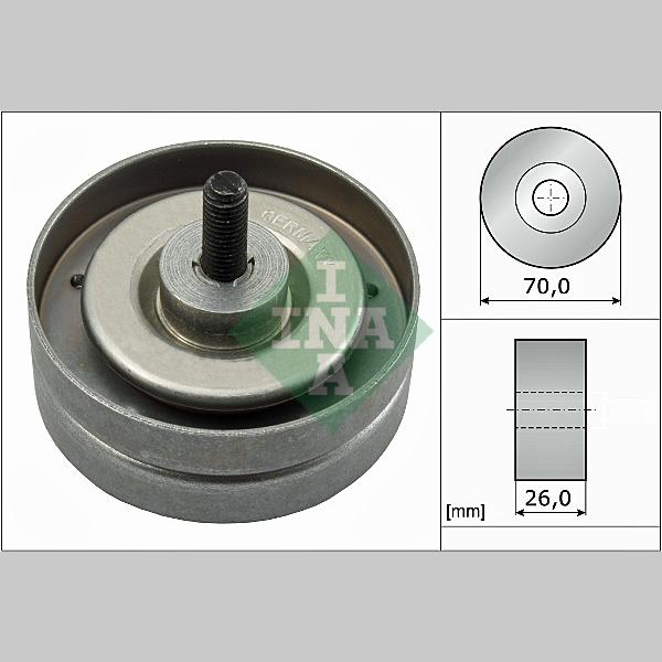 INA 532078910 V-Ribbed Belt Deflection/Guide Pulley