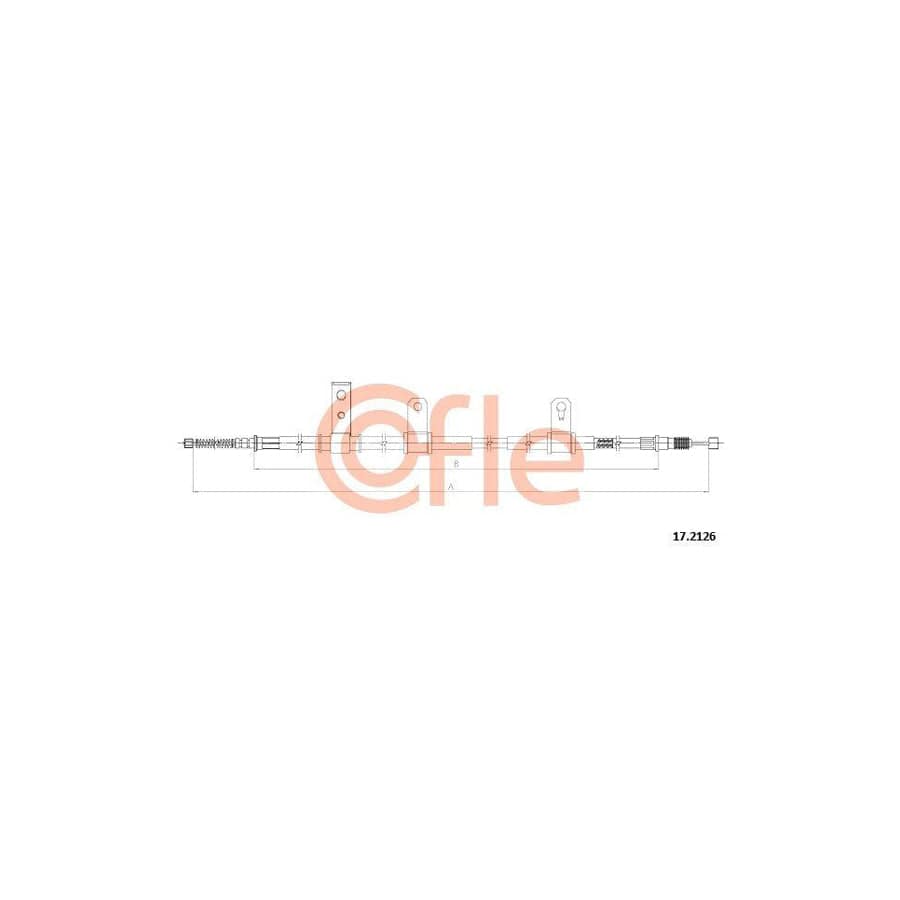 Cofle 92.17.2126 Hand Brake Cable for Mitsubishi Pajero / Shogun Sport I Off-Road (K70, K90)