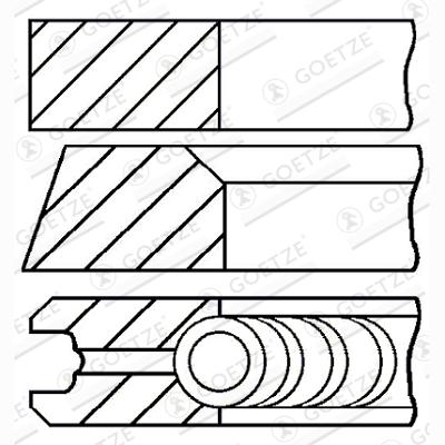 GOETZE 08-319100-10 Piston Ring Kit