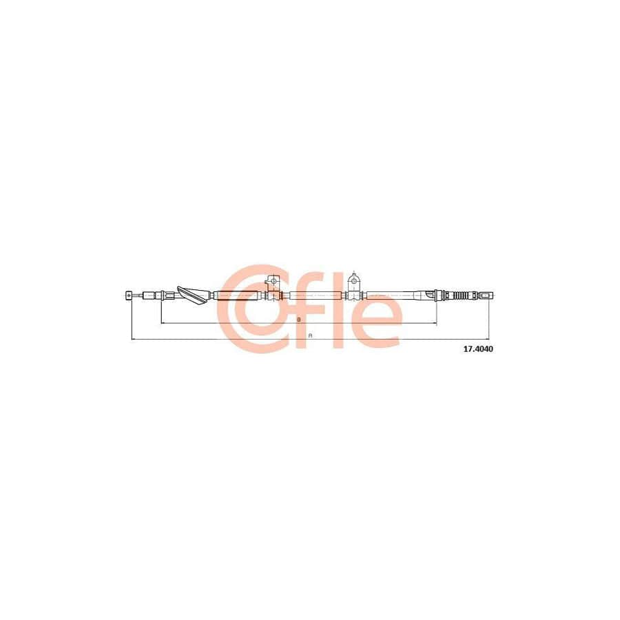 Cofle 92.17.4040 Hand Brake Cable for Honda Accord