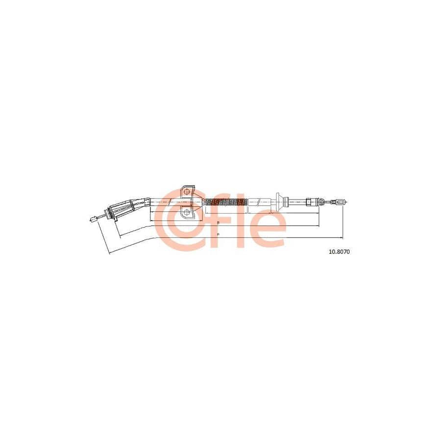Cofle 10.8070 Hand Brake Cable for Volvo V70 II (Sw, 285)