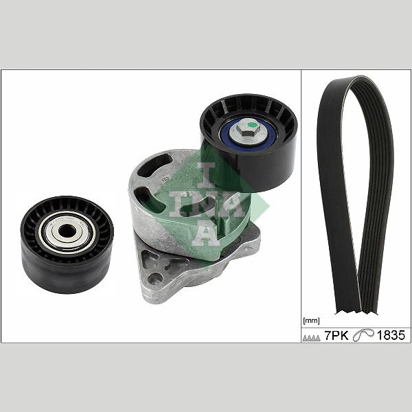 INA 529043810 V-Ribbed Belt Set