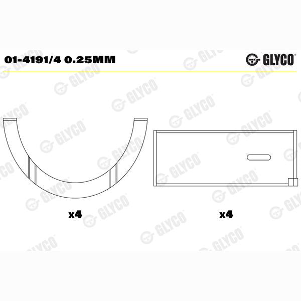 GLYCO 01-4191/40.25MM Connecting Rod Bearing