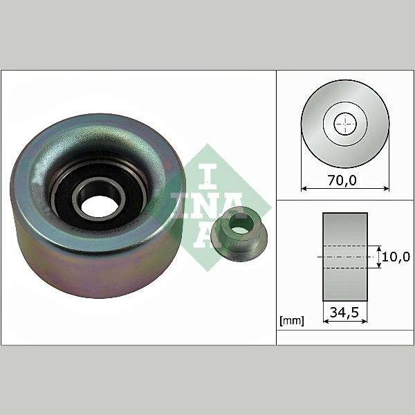 INA 532059010 V-Ribbed Belt Deflection/Guide Pulley