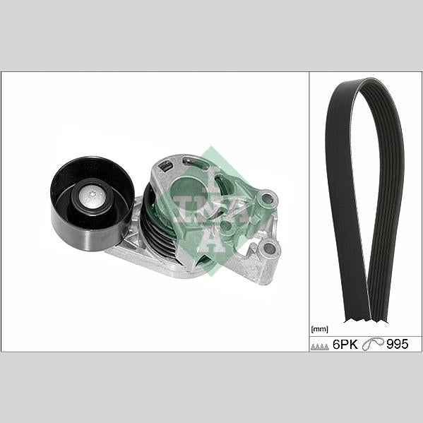 INA 529037810 V-Ribbed Belt Set