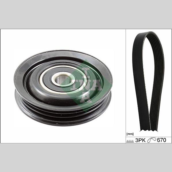 INA 529022710 V-Ribbed Belt Set
