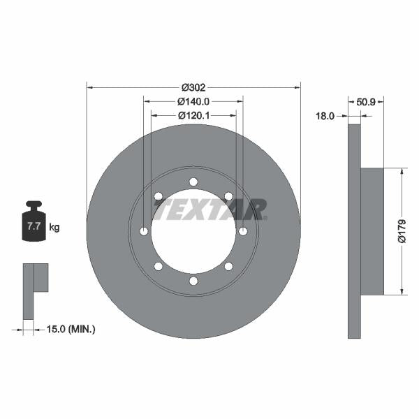 TEXTAR 92230803 Brake Disc
