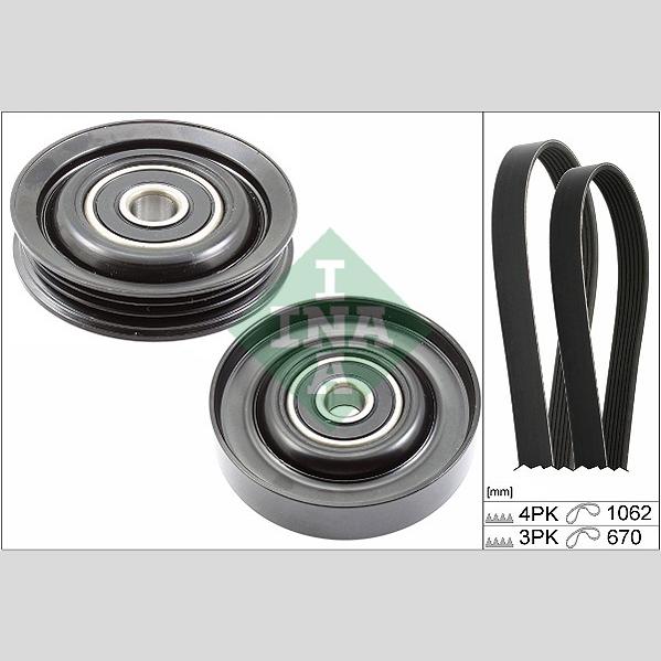 INA 529022910 V-Ribbed Belt Set