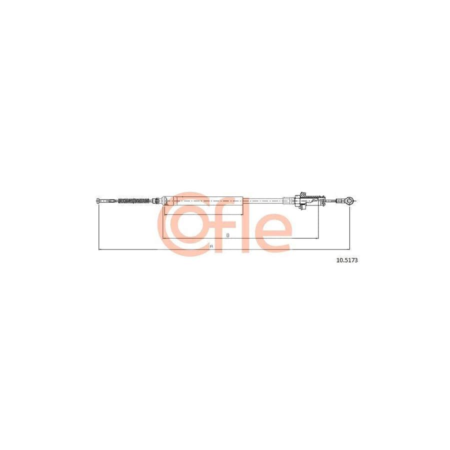 Cofle 10.5173 Hand Brake Cable for Land Rover Discovery II (L318)