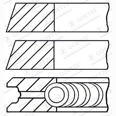 GOETZE 08-523700-00 Piston Ring Kit