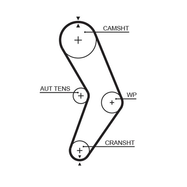 GATES GAT5662XS Timing Belt