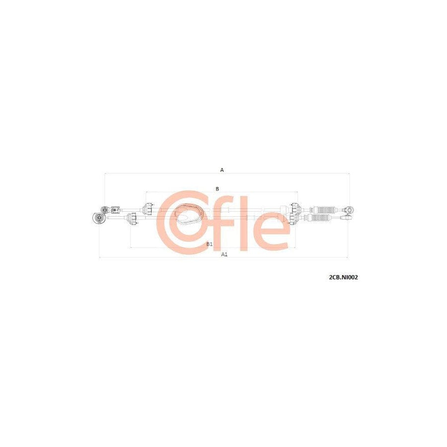 Cofle 2Cb.Ni002 Cable, Manual Transmission for Nissan Qashqai / Qashqai 2 I (J10, Nj10)