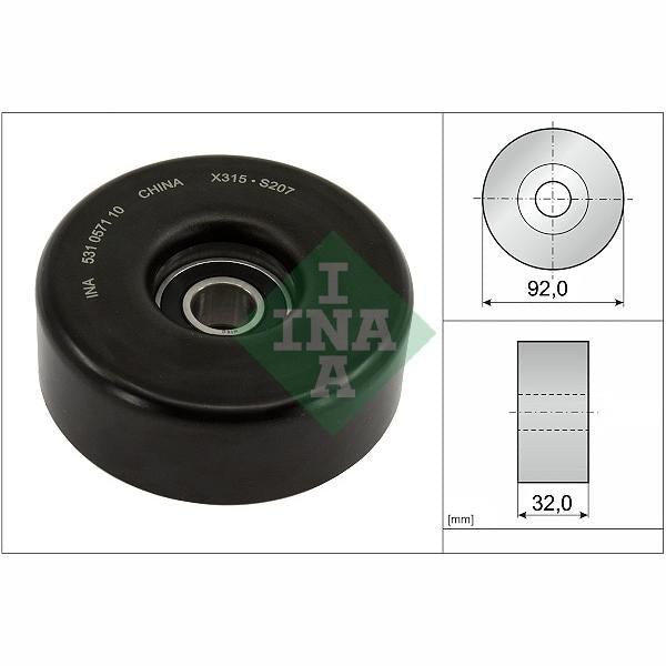 INA 531057110 V-Ribbed Belt Tensioner Pulley