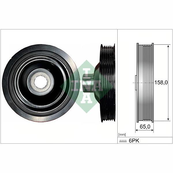 INA 544017510 Crankshaft Belt Pulley