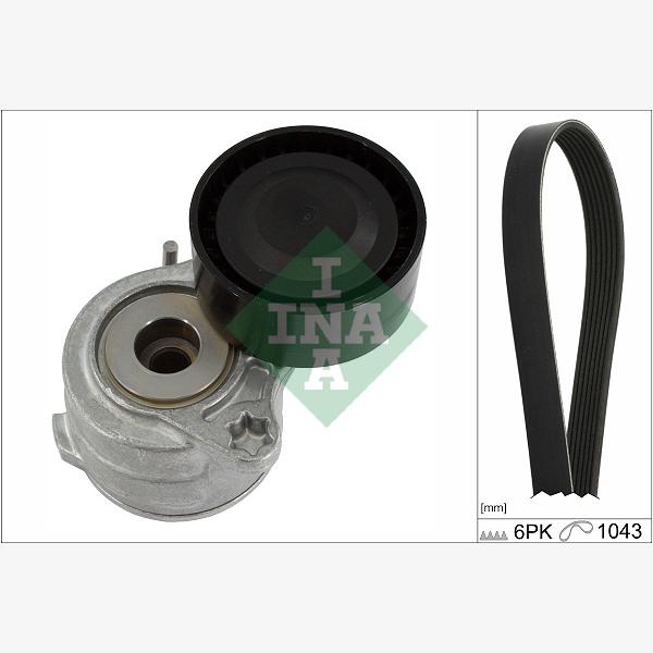 INA 529041910 V-Ribbed Belt Set
